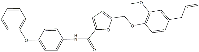 5-[(4-allyl-2-methoxyphenoxy)methyl]-N-(4-phenoxyphenyl)-2-furamide 结构式