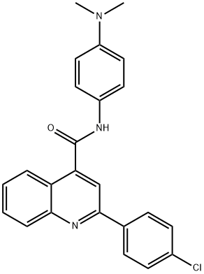 2-(4-chlorophenyl)-N-[4-(dimethylamino)phenyl]-4-quinolinecarboxamide 结构式