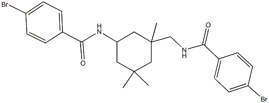 4-bromo-N-(3-{[(4-bromobenzoyl)amino]methyl}-3,5,5-trimethylcyclohexyl)benzamide 结构式