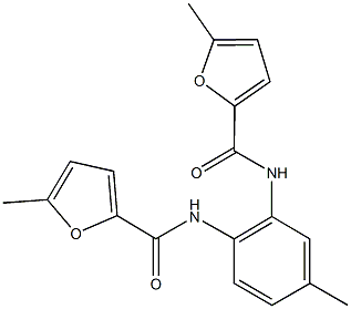 5-methyl-N-{4-methyl-2-[(5-methyl-2-furoyl)amino]phenyl}-2-furamide 结构式