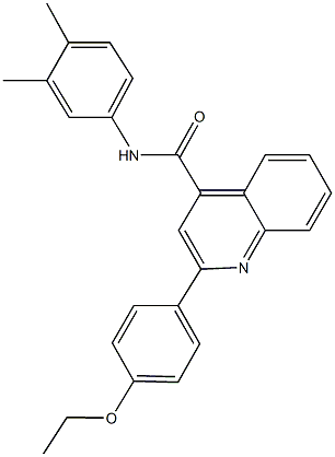 N-(3,4-dimethylphenyl)-2-(4-ethoxyphenyl)-4-quinolinecarboxamide 结构式