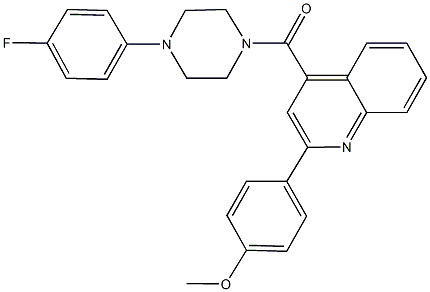 4-{[4-(4-fluorophenyl)-1-piperazinyl]carbonyl}-2-(4-methoxyphenyl)quinoline 结构式