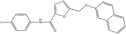 N-(4-iodophenyl)-5-[(2-naphthyloxy)methyl]-2-furamide 结构式