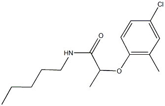 2-(4-chloro-2-methylphenoxy)-N-pentylpropanamide 结构式