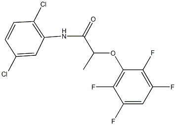 N-(2,5-dichlorophenyl)-2-(2,3,5,6-tetrafluorophenoxy)propanamide 结构式