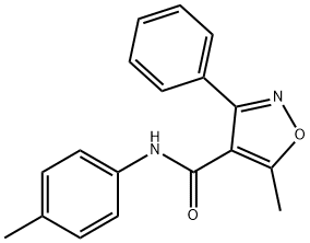 5-methyl-N-(4-methylphenyl)-3-phenyl-4-isoxazolecarboxamide 结构式