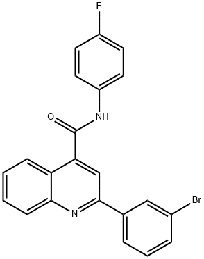 2-(3-bromophenyl)-N-(4-fluorophenyl)-4-quinolinecarboxamide 结构式