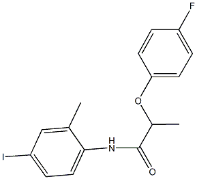 2-(4-fluorophenoxy)-N-(4-iodo-2-methylphenyl)propanamide 结构式