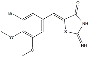 5-(3-bromo-4,5-dimethoxybenzylidene)-2-imino-1,3-thiazolidin-4-one 结构式