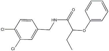 N-(3,4-dichlorobenzyl)-2-phenoxybutanamide 结构式
