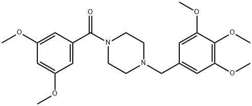 1-(3,5-dimethoxybenzoyl)-4-(3,4,5-trimethoxybenzyl)piperazine 结构式