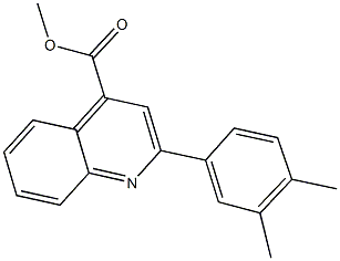 methyl 2-(3,4-dimethylphenyl)-4-quinolinecarboxylate 结构式