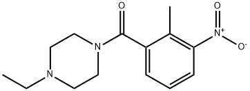 1-ethyl-4-{3-nitro-2-methylbenzoyl}piperazine 结构式