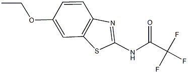 N-(6-ethoxy-1,3-benzothiazol-2-yl)-2,2,2-trifluoroacetamide 结构式