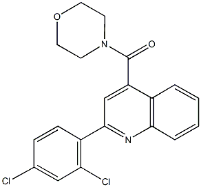 2-(2,4-dichlorophenyl)-4-(4-morpholinylcarbonyl)quinoline 结构式