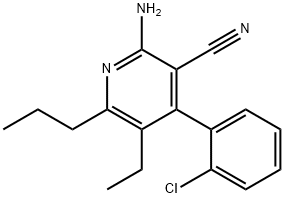 2-amino-4-(2-chlorophenyl)-5-ethyl-6-propylnicotinonitrile 结构式