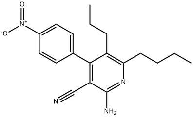 2-amino-6-butyl-4-{4-nitrophenyl}-5-propylnicotinonitrile 结构式