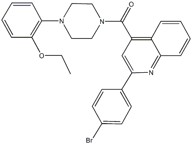 2-(4-bromophenyl)-4-{[4-(2-ethoxyphenyl)-1-piperazinyl]carbonyl}quinoline 结构式