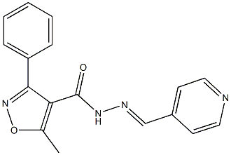 5-methyl-3-phenyl-N'-(4-pyridinylmethylene)-4-isoxazolecarbohydrazide 结构式