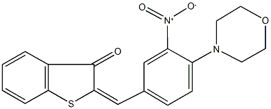 2-[3-nitro-4-(4-morpholinyl)benzylidene]-1-benzothiophen-3(2H)-one 结构式