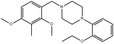 1-(2,4-dimethoxy-3-methylbenzyl)-4-(2-ethoxyphenyl)piperazine 结构式