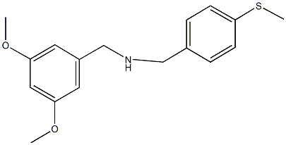 (3,5-dimethoxyphenyl)-N-[4-(methylsulfanyl)benzyl]methanamine 结构式