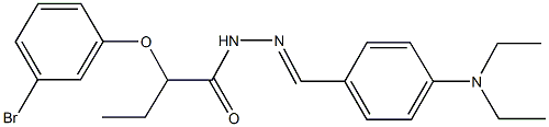 2-(3-bromophenoxy)-N'-[4-(diethylamino)benzylidene]butanohydrazide 结构式