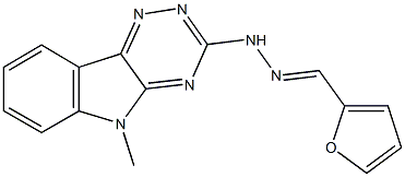 2-furaldehyde (5-methyl-5H-[1,2,4]triazino[5,6-b]indol-3-yl)hydrazone 结构式