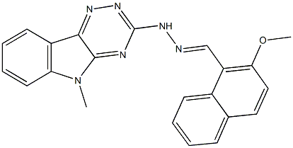 2-methoxy-1-naphthaldehyde (5-methyl-5H-[1,2,4]triazino[5,6-b]indol-3-yl)hydrazone 结构式