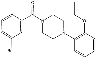 2-[4-(3-bromobenzoyl)-1-piperazinyl]phenyl ethyl ether 结构式