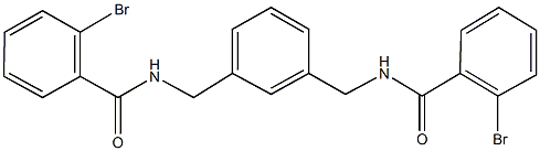 2-bromo-N-(3-{[(2-bromobenzoyl)amino]methyl}benzyl)benzamide 结构式