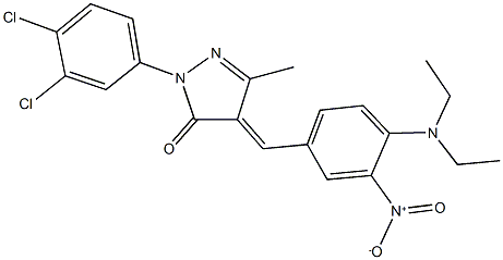 2-(3,4-dichlorophenyl)-4-{4-(diethylamino)-3-nitrobenzylidene}-5-methyl-2,4-dihydro-3H-pyrazol-3-one 结构式