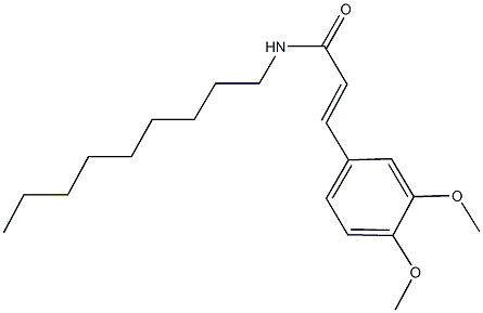 3-(3,4-dimethoxyphenyl)-N-nonylacrylamide 结构式