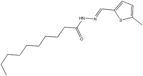 N'-[(5-methyl-2-thienyl)methylene]decanohydrazide 结构式