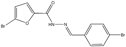 5-bromo-N'-(4-bromobenzylidene)-2-furohydrazide 结构式