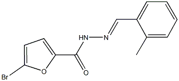 5-bromo-N'-(2-methylbenzylidene)-2-furohydrazide 结构式