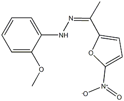 1-{5-nitro-2-furyl}ethanone (2-methoxyphenyl)hydrazone 结构式