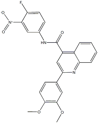2-(3,4-dimethoxyphenyl)-N-{4-fluoro-3-nitrophenyl}-4-quinolinecarboxamide 结构式