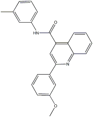 2-(3-methoxyphenyl)-N-(3-methylphenyl)-4-quinolinecarboxamide 结构式