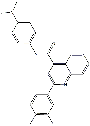 N-[4-(dimethylamino)phenyl]-2-(3,4-dimethylphenyl)-4-quinolinecarboxamide 结构式