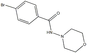 4-bromo-N-(4-morpholinyl)benzamide 结构式