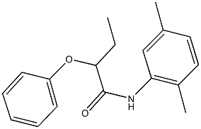 N-(2,5-dimethylphenyl)-2-phenoxybutanamide 结构式