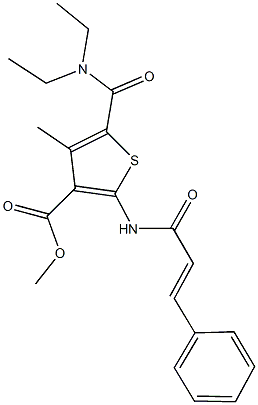 methyl 2-(cinnamoylamino)-5-[(diethylamino)carbonyl]-4-methyl-3-thiophenecarboxylate 结构式