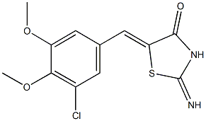 5-(3-chloro-4,5-dimethoxybenzylidene)-2-imino-1,3-thiazolidin-4-one 结构式