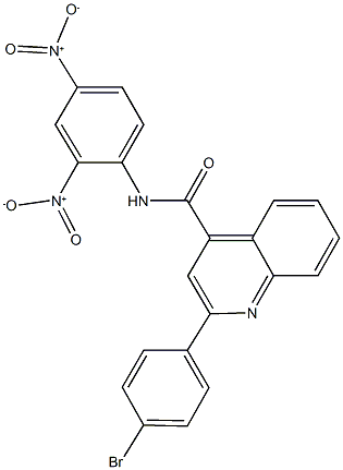 N-{2,4-bisnitrophenyl}-2-(4-bromophenyl)-4-quinolinecarboxamide 结构式