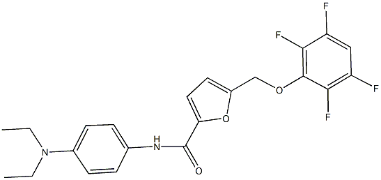 N-[4-(diethylamino)phenyl]-5-[(2,3,5,6-tetrafluorophenoxy)methyl]-2-furamide 结构式