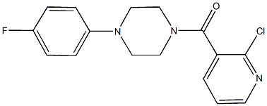 1-[(2-chloro-3-pyridinyl)carbonyl]-4-(4-fluorophenyl)piperazine 结构式