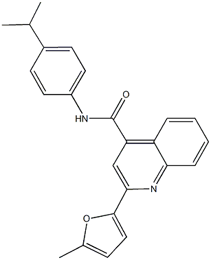 N-(4-isopropylphenyl)-2-(5-methyl-2-furyl)-4-quinolinecarboxamide 结构式