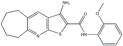 3-amino-N-(2-methoxyphenyl)-6,7,8,9-tetrahydro-5H-cyclohepta[b]thieno[3,2-e]pyridine-2-carboxamide 结构式