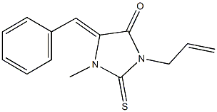 3-allyl-5-benzylidene-1-methyl-2-thioxo-4-imidazolidinone 结构式